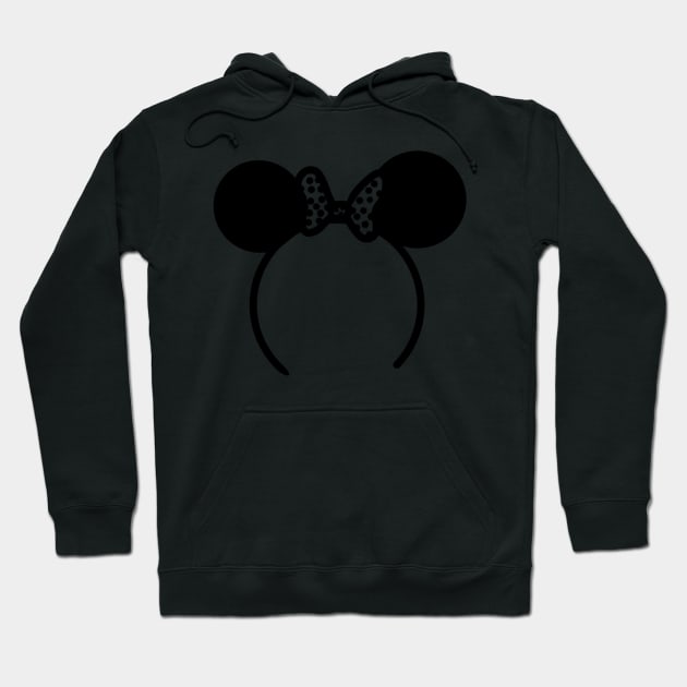 Black and White Minnie Ears Hoodie by CalliesArt